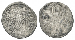 PISA
Repubblica, emissioni al nome di Federico II Imperatore, 1313-1494. 
Aquilino piccolo.
Ag gr. 0,69
Dr. FR IM - PATOR. Aquila coronata, ad ali...