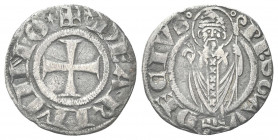 RIMINI
Autonome, 1250-1385. 
Grosso Agontano.
Ag gr. 1,95
Dr. DE ARIMINO. Croce patente.
Rv. PP S GAVDECIVS. San Gaudenzio stante con pastorale, ...