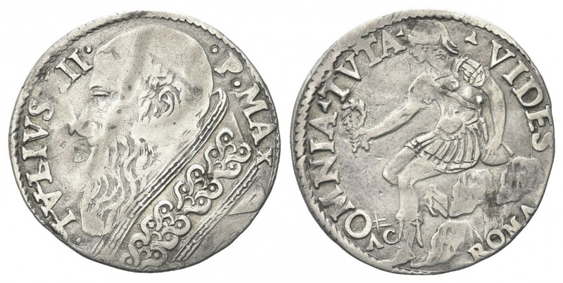 ROMA
Giulio III (Giovanni Maria Ciocchi), 1550-1555.
Giulio.
Ag gr. 3,03
Dr....