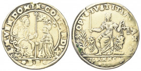 VENEZIA
Domenico Contarini Doge CIV, 1659-1675.
Osella anno II, 1660.
Ag gr. 9,63
Dr. San Marco, seduto in trono a s., benedice con la mano d. sol...