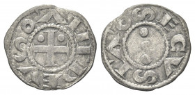 SAVOIA ANTICHI
Amedeo III il Crociato, 1103-1148. 
Denaro Secusino zecca di Susa.
Ag gr. 0,79
Dr. AMEDEVS. Croce patente con bisanti nel primo e s...