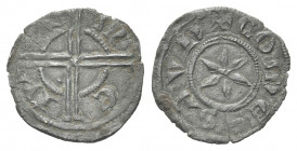 SAVOIA ANTICHI
Amedeo V il Grande, 1285-1323.
Obolo di Piemonte o Maglia.
Ag gr. 0,47
Dr. A - M - E - D. Croce doppia che interseca la legenda.
R...