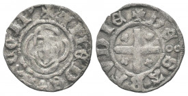 SAVOIA ANTICHI
Amedeo VIII Conte, 1391-1416 con la reggenza di Bona di Borbone dal 1391 al 1398.
Obolo di Bianchetto.
Ag gr. 0,80
Dr. AMEDEVS COME...
