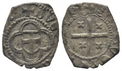 SAVOIA ANTICHI
Ludovico, il Generoso, 1440-1465.
Viennese.
Mi gr. 0,80
Dr. LVD[OVICVS REX]. Scudo sabaudo incornice doppia quadrilobata.
Rv. SABA...