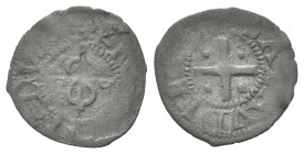 SAVOIA ANTICHI
Carlo II, 1504-1553.
Obolo I Tipo.
Mi gr. 0,51
Dr. KROLVS I DVX. Nodo sabaudo in palo, tra due anellini.
Rv. SABAVDIE [...]. Croce...