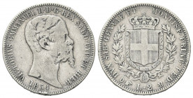 REGNO DI SARDEGNA
Vittorio Emanuele II, 1849-1861.
2 Lire 1854 Torino.
Ag
Dr. Testa del sovrano rivolta a d.
Rv. Stemma sabaudo crociato sormonta...