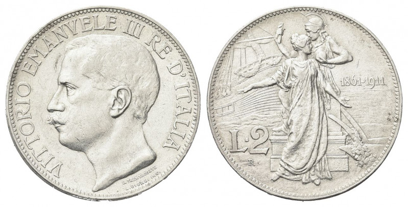 REGNO D’ITALIA
Vittorio Emanuele III, 1900-1943.
2 Lire 1911 Roma, Cinquantena...