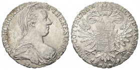 COLONIA ERITREA
Vittorio Emanuele III, 1900-1943.
Tallero di convenzione (1780) 1935, Roma.
Ag gr. 27,98
Dr. Busto velato dell’imperatrice rivolto...