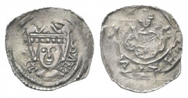 AUSTRIA
Carinzia. Bernhard von Spanheim, 1202-1256.
Pfennig, St. Veit.
Ag gr. 1,20
Dr. S VEIT. Busto del Santo.
Rv. Busto del Duca stante e front...
