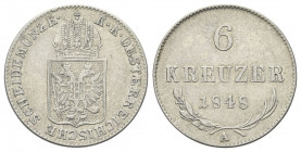 AUSTRIA
Francesco Giuseppe, 1848-1916.
6 Kreuzer 1848, A.
Mi gr. 2,10
KM#2199.
SPL