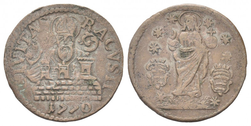 CROATIA (RAGUSA)
Repubblica, 1358-1808.
Soldo 1770.
Æ gr. 2
Dr. CIVITAS - RA...