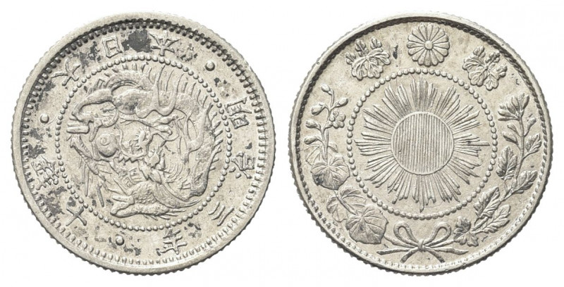 GIAPPONE
Mutsuhito (Meiji), 1867-1912.
10 Sen 1870.
Ag gr. 2,51
Dr. Dragone ...