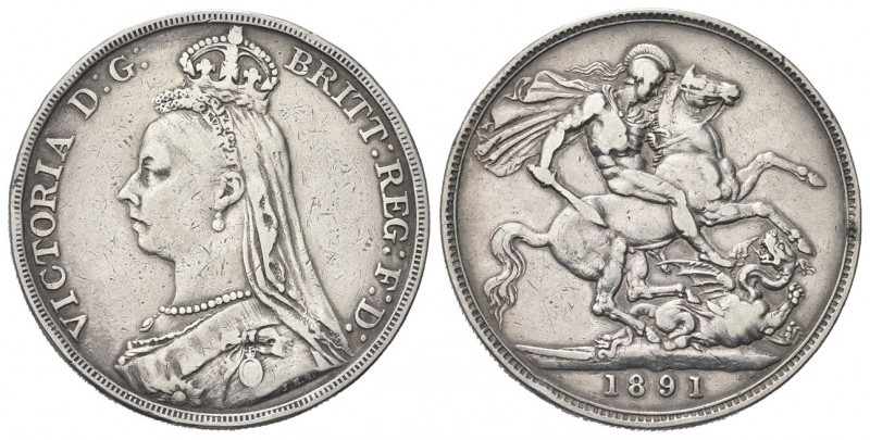 GRAN BRETAGNA
Regina Vittoria, 1837-1901.
Corona (Crown) 1891.
Ag gr. 27,92
...