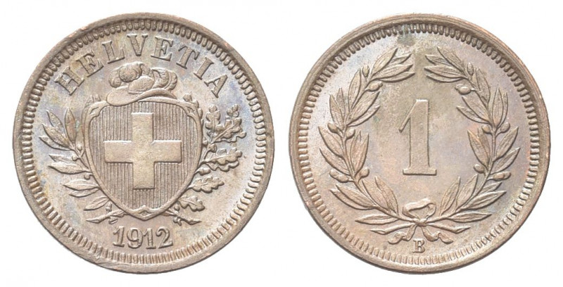 SVIZZERA
Confederazione Elvetica, dal 1848.
Rappen 1912 B.
Æ gr. 1,46
Dr. Sc...