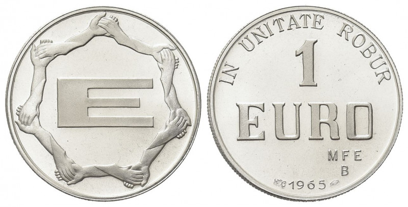 BOLOGNA
Repubblica Italiana, dal 1946.
1 Euro 1965.
Ag gr. 11,81 mm. 29,4
Dr...