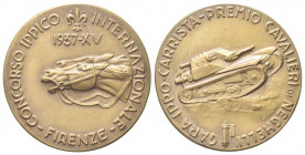 FIRENZE
Ventennio Fascista, dal 1923 al 1943.
Medaglia 1937 a. XV, Concorso Ippico Internazionale / Gara Ippo carrista - premio Cavalieri di Neghell...