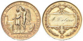 PALERMO
Durante Umberto I, 1878-1900.
Medaglia premio del 1891 opus F. Speranza.
Æ dorato gr. 29,04 mm. 40,6
Dr. ESPOSIZIONE NAZIONALE DEL 1891 IN...