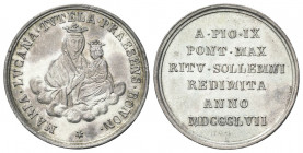 BOLOGNA
Pio IX (Giovanni Maria Mastai Ferretti), 1846-1878.
Medaglia 1857.
Ag gr. 13,35 mm. 31,3
Dr. MARIA LVCANA TVTELA PRAESENS BONON. La Madonn...
