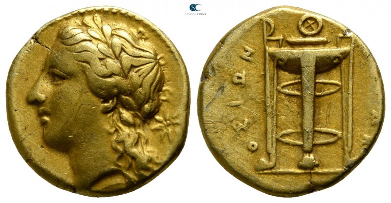 Sicily. Syracuse. Agathokles 317-289 BC. 
25 Litra AV

13mm., 3,55g.

Laure...