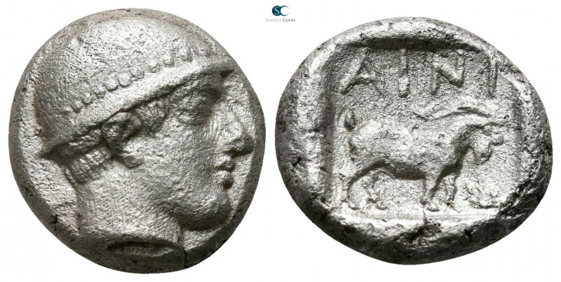 Thrace. Ainos 473-471 BC. 
Drachm AR

14mm., 3,85g.

Head of Hermes right, ...