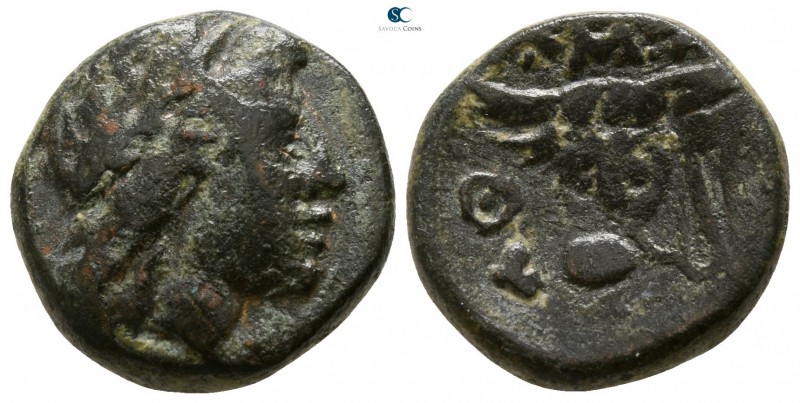 Epeiros. Athamanes 220-185 BC. 
Bronze Æ

16mm., 5,13g.

Laureate head of A...