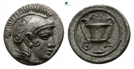 Lesbos. Methymna  450-379 BC. Obol AR