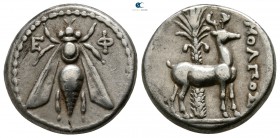 Ionia. Ephesos . ΜΟΛΠΟΣ, magistrate 202-150 BC. Drachm AR