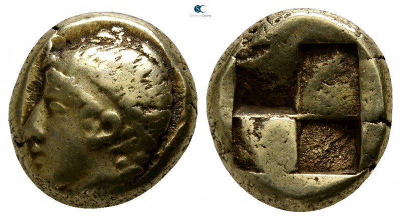 Ionia. Phokaia 477-388 BC. 
Hekte EL

8mm., 2,50g.

Head of young male left...
