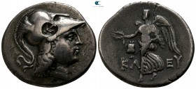 Pamphylia. Side . ΚΛΕΥ- (Kleu-), magistrate circa 300-100 BC. Tetradrachm AR