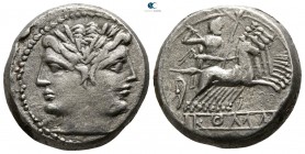 Anonymous 225-214 BC. Rome. Quadrigatus AR
