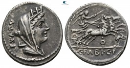 C. Fabius C. f. Hadrianus 102 BC. Rome. Denarius AR