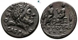 L. Calpurnius Piso Caesoninus and Q. Servilius Caepio 100 BC. Rome. Denarius AR