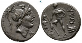 C. Malleolus C. f. 96 BC. Rome. Denarius AR