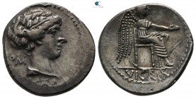 M. Cato 89 BC. Rome. Denarius AR