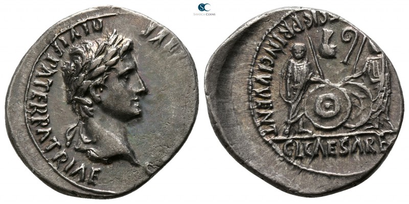 Augustus 27-14 BC. Struck 2 BC-AD 12. Lugdunum
Denarius Æ

20mm., 3,77g.

C...