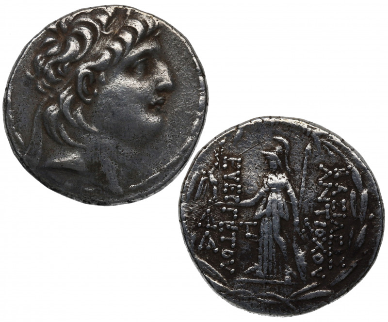 138-129 a.C. Imperio Seléucida. Antíoco VII. Tetradracma. Ag. 16,34 g. Bella. EB...