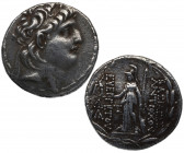 138-129 a.C. Imperio Seléucida. Antíoco VII. Tetradracma. Ag. 16,34 g. Bella. EBC-. Est.325.