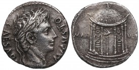 18 a.C. Augusto. Roma. Denario. Ag. 3,44 g. Bella. Brillo original. Muy RARA y más así. EBC. Est.1500.