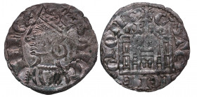 1284-1295. Sancho IV (1284-1295). Burgos. Cornado. ABM vte. Ve. 0,81 g. Bella., Plateado original. ESTRELLA ENCIMA DE CORONA. EBC-. Est.70.