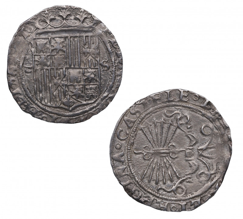 1469-1504. Reyes Católicos (1469-1504). Sevilla. 1 real. A&C 440. Ag. 3,21 g. At...