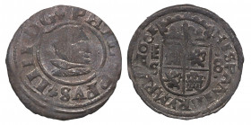 1661. Felipe IV (1621-1665). Segovia. 8 Maravedís. A&C 393. Ae. 1,99 g. Escasa. Restos de plateado. MBC+. Est.35.