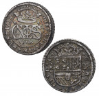 1712. Carlos III Pretendiente. Barcelona. 2 reales. A&C. Ag. 5,16 g. Atractiva. EBC-. Est.275.