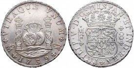1739. Felipe V (1700-1746). México. 8 reales (columnario). F. A&C 1453. Ag. 27,08 g. Bella. Brillo original. EBC+. Est.1200.