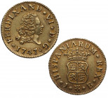 1747. Fernando VI (1746-1759). Madrid. 1/2 escudo. JB. A&C 764. Au. 1,76 g. Atractiva. EBC-. Est.250.