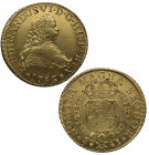 1753. Fernando VI (1746-1759). Lima. 8 escudos. J. A&C 766. Au. 27,06 g. Bella. Brillo original. Escasa así. EBC. Est.2750.