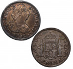 1782. Carlos III (1759-1788). México. 2 Reales. FF. A&C 672. Ag. 6,78 g. Bellísima. Precioso color. Insignificantes marquitas. EBC+ / SC. Est.400.