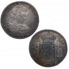 1777. Carlos III (1759-1788). México. 8 reales. FM. A&C 1112. Ag. 26,90 g. RARA así. Bellísima. SC-. Est.800.