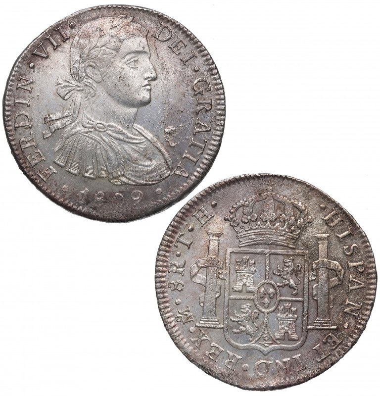 1809. Fernando VII (1808-1833). México. 8 reales. TH. A&C 1308. Ag. 26,75 g. Bel...