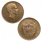 1876*76. Alfonso XII (1874-1885). Madrid. 25 pesetas. DEM. A&C 67. Au. 8,06 g. Bella. Brillo original. SC-. Est.400.