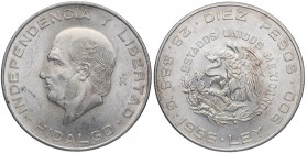1956. México. 10 Pesos (Hidalgo). Ag. 28,88 g. 900 mls. EBC. Est.40.
